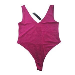 House of Harlow 1960 NWT‎ Fuchsia Pink One Piece Thong Swimsuit Size XL